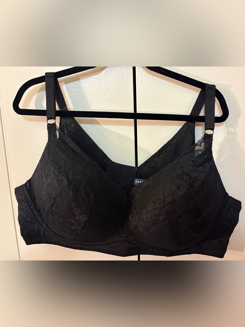 TOPSHOP Black Lace Padded Bra